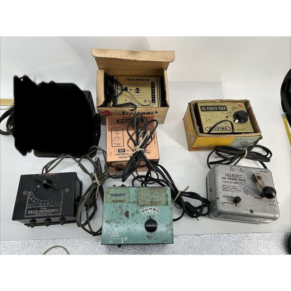Vintage Model Train Transformer & Power Pack Lot Of 6 MRC Lionel Etc